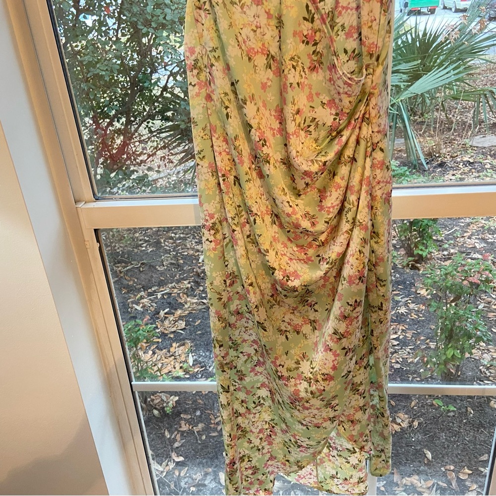 BCBGeneration Womens Dress V-Neck Floral Midi XS - Picture 10 of 11